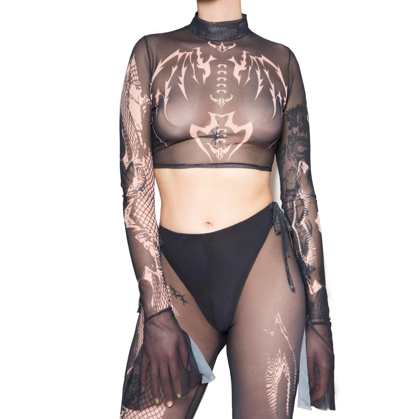 EBONY MESH CROP TOP (7605437432039)